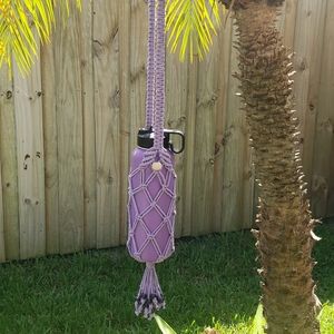 Handmade Macrame Crossbody Water bottle holder